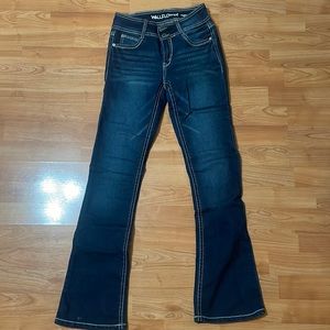 Flared Dark Washed Jeans/Size 1/ Wallflower
